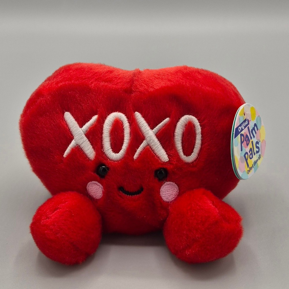 Aurora Palm Pals XOXO Candy Heart Red Plush Valentine Seasonal Toy 1-590 NWT